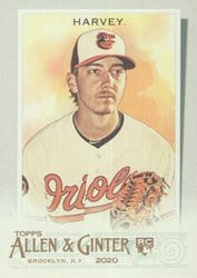 2020 Topps Allen & Ginter Base Set Hunter Harvey #177 card