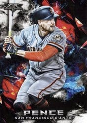 2018 Topps Fire Base Set Hunter Pence #44 card