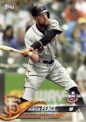 2018 Topps Opening Day Base Set Hunter Pence #90 card