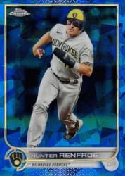 2022 Topps Chrome Update Sapphire Edition Base Set Hunter Renfroe #US58 card