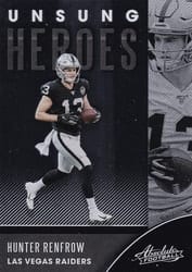 2020 Panini Absolute Unsung Heroes Hunter Renfrow #13 card