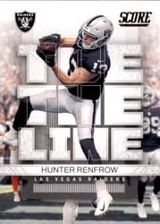 2022 Score Toe the Line Hunter Renfrow #TL-HR card