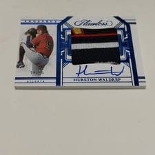 2024 Panini Flawless Draft Patch Autographs (Horizontal) Hurston Waldrep #DPH-HW card