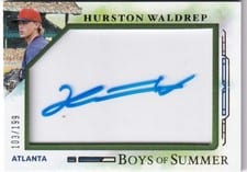 2025 Panini Boys of Summer Jumbo Acetate Signatures Hurston Waldrep #32 card