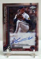 2025 Topps Chrome Rookie Autographs Hurston Waldrep #RA-HW card