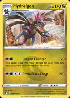 2021 Evolving Skies Hydreigon #115 card