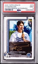 2025 Topps Update Real One Golden Mirror Autographs Hyeseong Kim #573 card