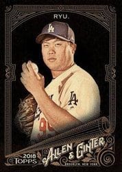 2018 Topps Allen & Ginter X Base Set Hyun-Jin Ryu #303 card