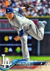 2018 Topps Update Base Set Hyun-Jin Ryu #US179 card