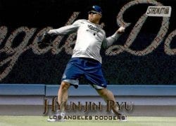 2019 Stadium Club Base Set Hyun-Jin Ryu #195 card