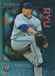 2020 Bowman Platinum Base Set Hyun-Jin Ryu #98 card