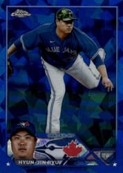 2023 Topps Chrome Update Sapphire Edition Base Set Hyun-Jin Ryu #USCS128 card