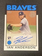 Ian Anderson 2021 Topps Update 1986 Topps Autographs card