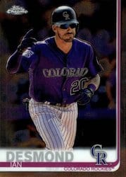 2019 Topps Chrome Base Set Ian Desmond #113 card