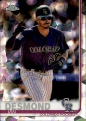 2019 Topps Chrome Sapphire Edition Base Set Ian Desmond #494 card