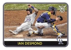 2020 Topps Big League Base Set Ian Desmond #80 card