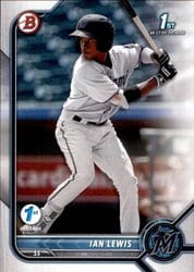 2022 Bowman 1st Edition Base Set Ian Lewis #BPPF-96 card