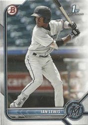 2022 Bowman Prospects Ian Lewis #BP-96 card