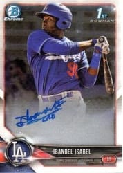 2018 Bowman Chrome Prospect Autographs Ibandel Isabel #CPA-II card