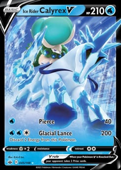 Chilling Reign Ice Rider Calyrex V #45 card
