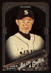 2018 Topps Allen & Ginter X Base Set Ichiro #189 card