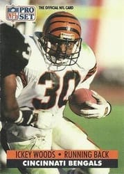 1991 Pro Set Base Set Ickey Woods #467 card