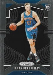 2019-20 Panini Prizm Base Set Ignas Brazdeikis #284 card