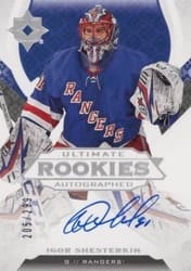 2019-20 Upper Deck Ultimate Collection Base Set Igor Shesterkin #142 card