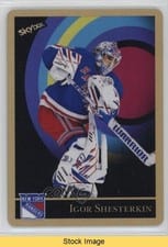 2023-24 SkyBox Metal Universe 1990 Skybox Metal Retros Igor Shesterkin #12 card