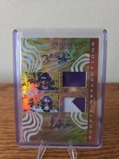 2021 Panini Illusions Rookie Reflections Dual Patch Autographs Ihmir Smith-Marsette / Kellen Mond #RR-14 card