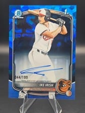 2025 Bowman Draft Sapphire Sapphire Chrome Prospect Autographs Ike Irish #CPA-II card