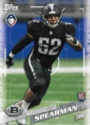 2019 Topps AAF Base Set Ike Spearman #149 card