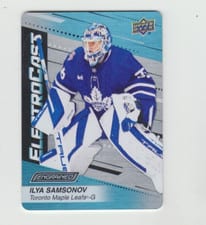2023-24 Upper Deck Engrained ElectroCast Metal Ilya Samsonov #EC-27 card