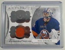 2023-24 Upper Deck Artifacts Treasured Swatches Ilya Sorokin #TS-IS card