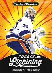 2024-25 Parkhurst Champions Crease Lightning Ilya Sorokin #CL-17 card
