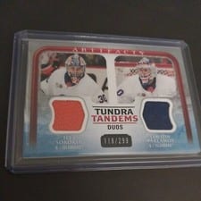 2023-24 Upper Deck Artifacts Tundra Tandems Ilya Sorokin/Semyon Varlamov #TT-NYI card