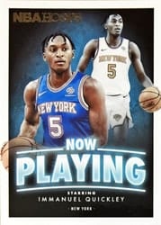 2020-21 Hoops Now Playing Immanuel Quickley #SS-27 card