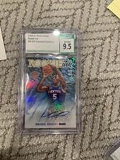 2020-21 Hoops Rookie Ink Immanuel Quickley #RI-IQY card