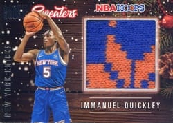 2020-21 Hoops Rookie Sweaters Immanuel Quickley #RSW-IQU card