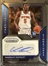 2020-21 Panini Prizm Sensational Signatures Immanuel Quickley #SS-IQK card