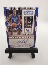 2020 Panini Contenders Draft Picks Immanuel Quickley Autograph #85 card