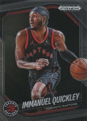 2024-25 Panini Prizm Black Base Set Immanuel Quickley #77 card