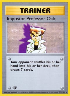 1999 Base Impostor Professor Oak #73 card