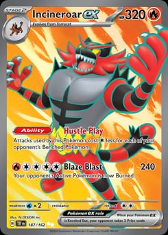 2024 Temporal Forces Incineroar ex #187 card