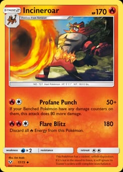 Shining Legends Incineroar #17 card
