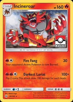 Sun & Moon Incineroar #26 card