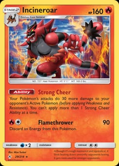 Unbroken Bonds Incineroar #29 card