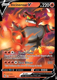 Champion's Path Incineroar V #8 card