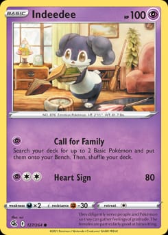 Fusion Strike Indeedee #127 card