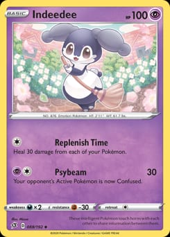 Rebel Clash Indeedee #88 card